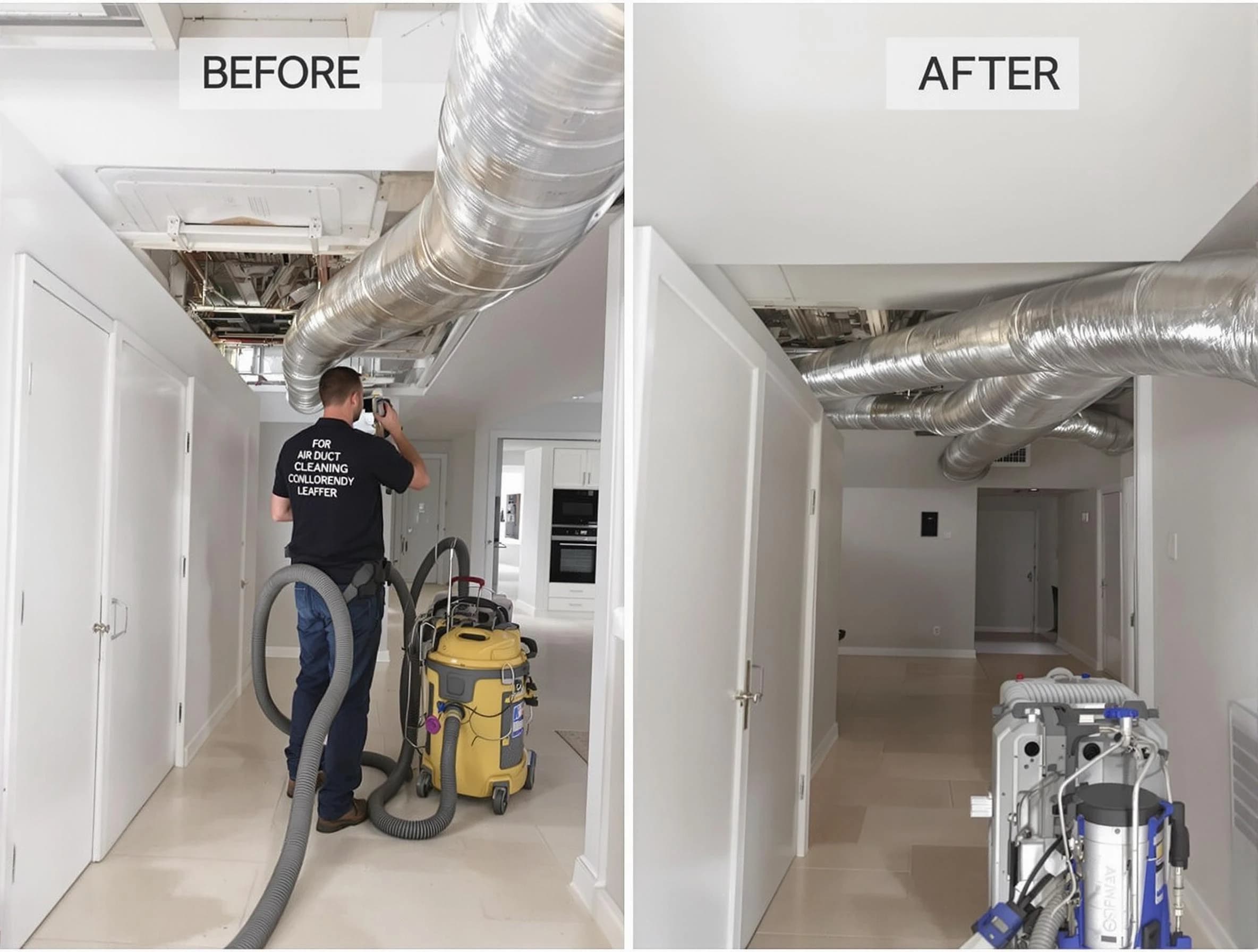 Falmouth Air Duct Cleaning professional performing thorough air duct cleaning in Falmouth