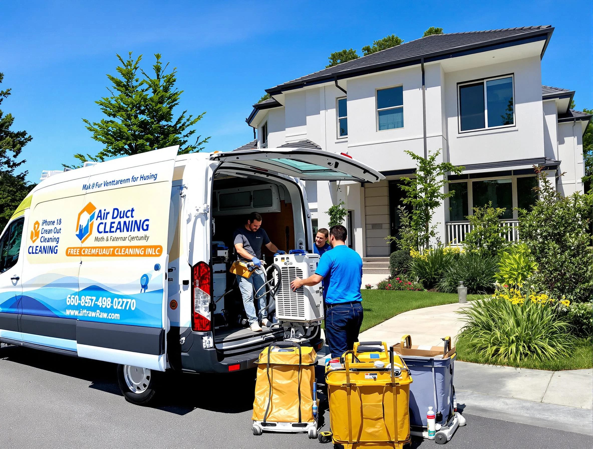 Falmouth Air Duct Cleaning technician performing professional air duct cleaning in Falmouth