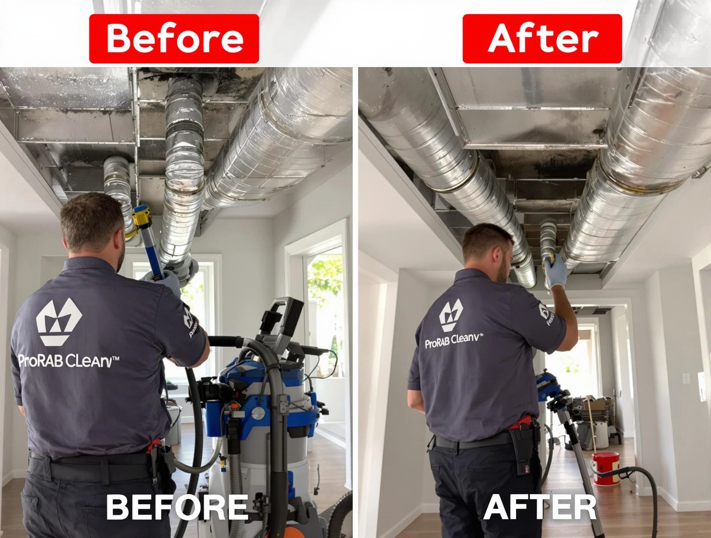 Falmouth Air Duct Cleaning expert performing thorough residential duct cleaning in a Falmouth home