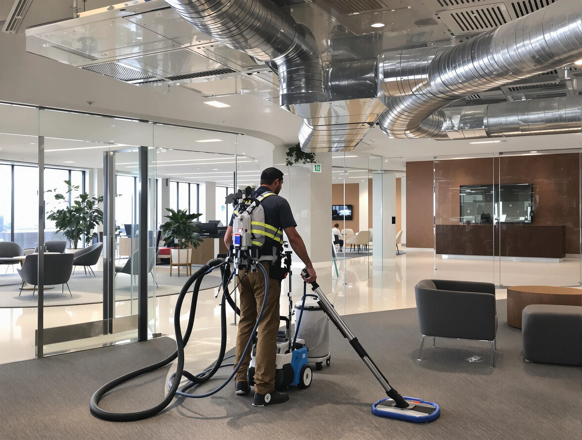 Commercial duct cleaning service by Falmouth Air Duct Cleaning in Falmouth