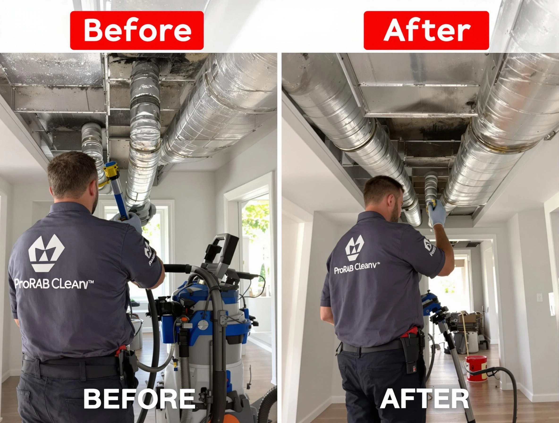 Falmouth Air Duct Cleaning expert performing thorough residential duct cleaning in a Falmouth home